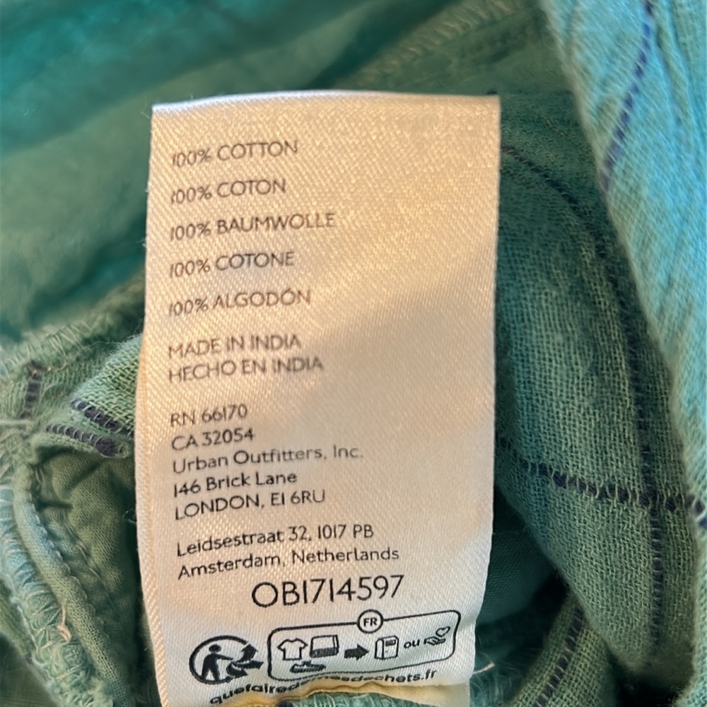 NWOT Free People Lunar Cove Wide Leg Pants in Blue Combo Size XS - Picture 12 of 12